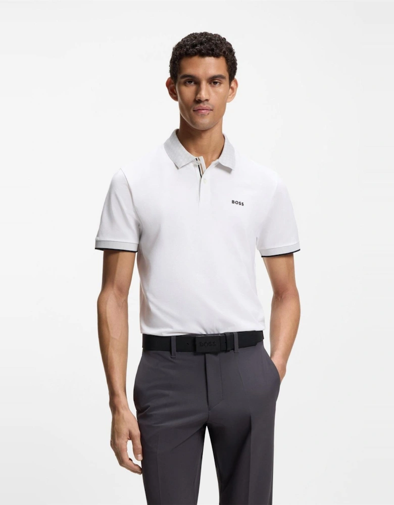 Wordmark Collared Neck Short Sleeve Regular Fit Polo Shirt