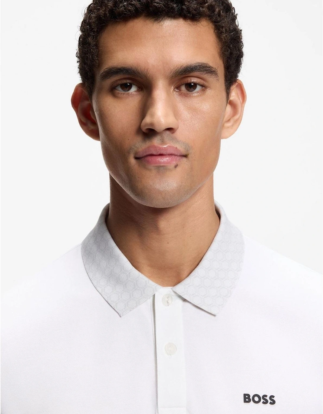 Wordmark Collared Neck Short Sleeve Regular Fit Polo Shirt