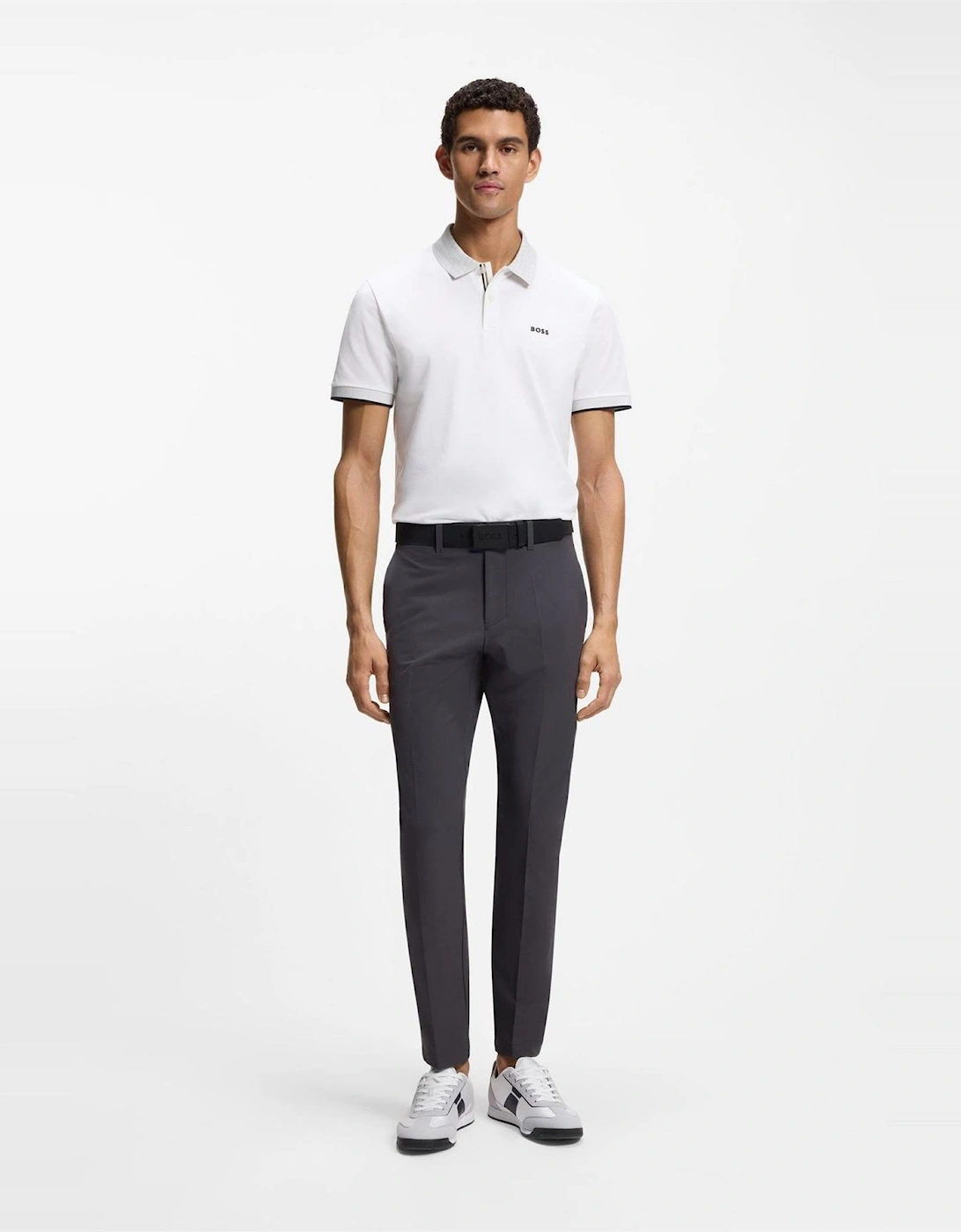 Wordmark Collared Neck Short Sleeve Regular Fit Polo Shirt