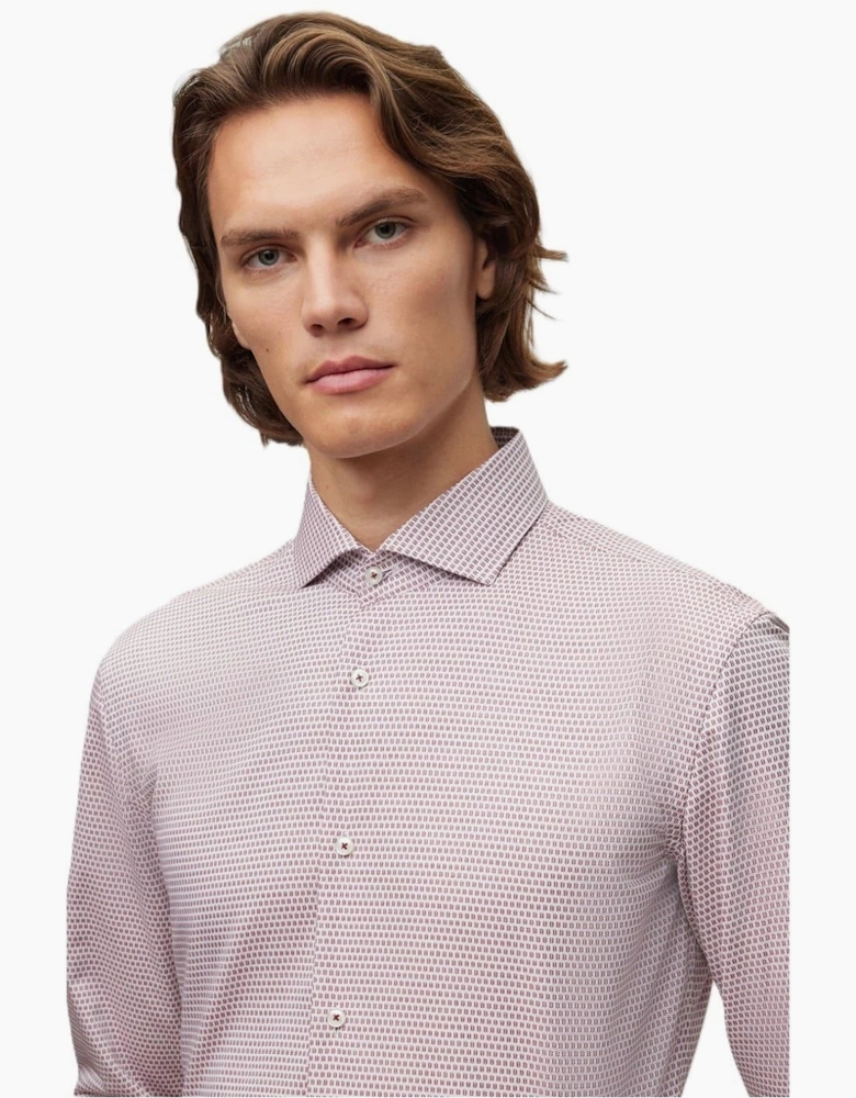 Spread Collar Long Sleeve Regular Fit Shirt