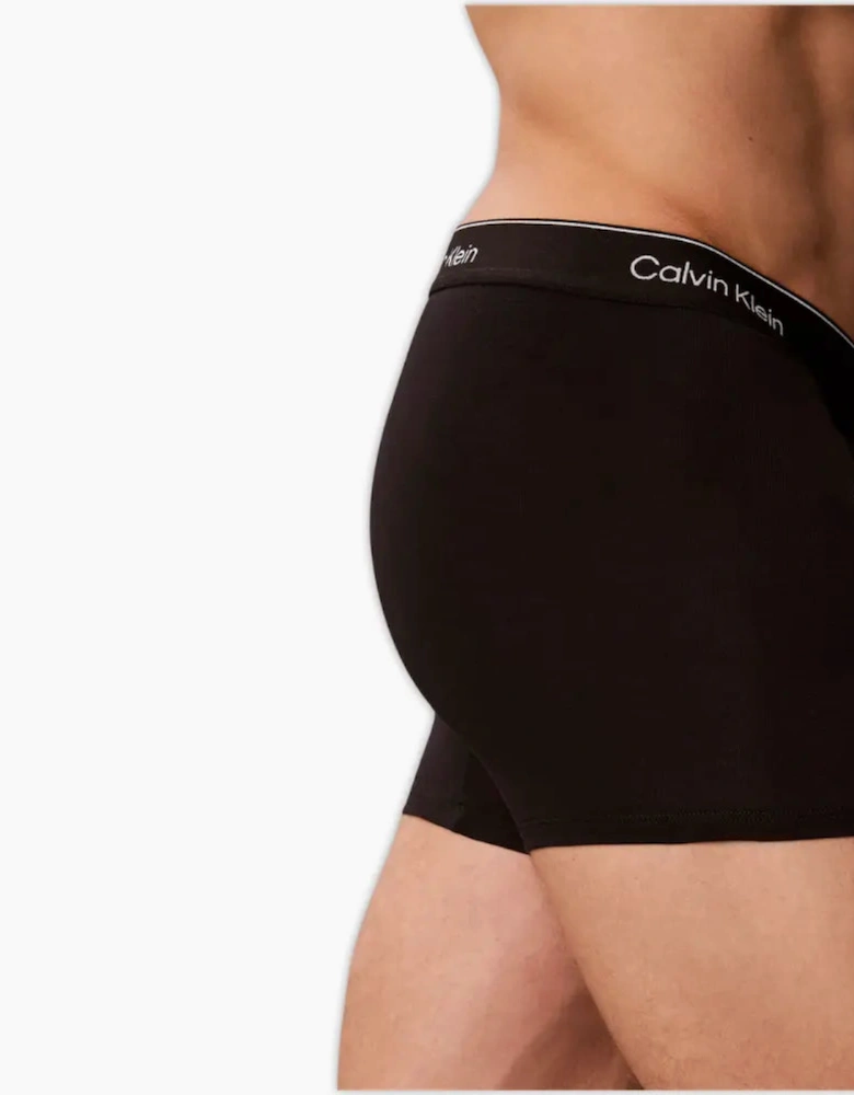 5-Pack Icon Cotton Stretch 'Relaxed Dart' Boxer Trunks, Black/white