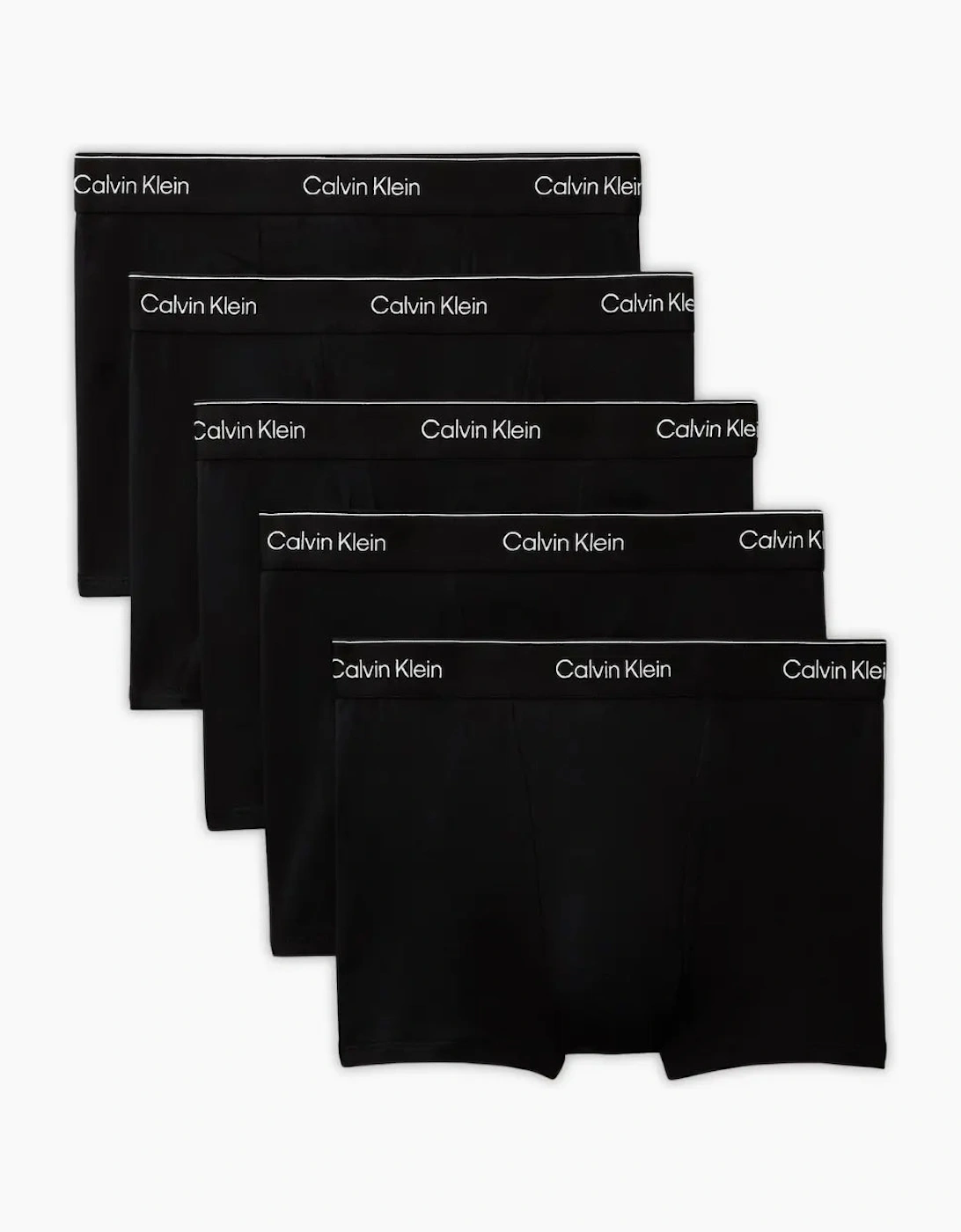 Calvin Klein Men's Black 5-Pack Icon Cotton Stretch 'Relaxed Dart' Boxer Trunks, /White - Size 37/36/32
