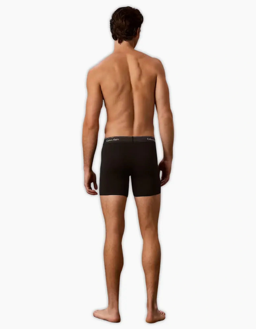 3-Pack Icon Cotton Stretch Metallic Waist Boxer Briefs, Black/red