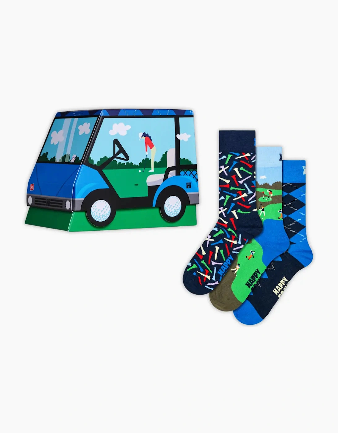 3-Pack Golf Cart Socks Gift Set
