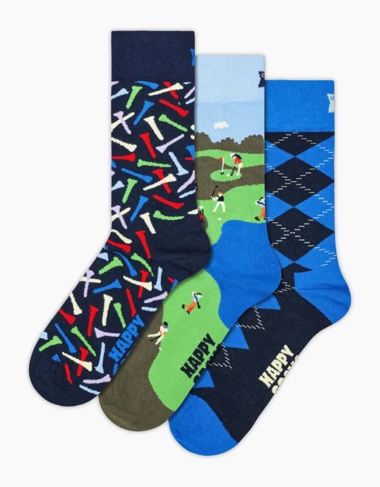3-Pack Golf Cart Socks Gift Set