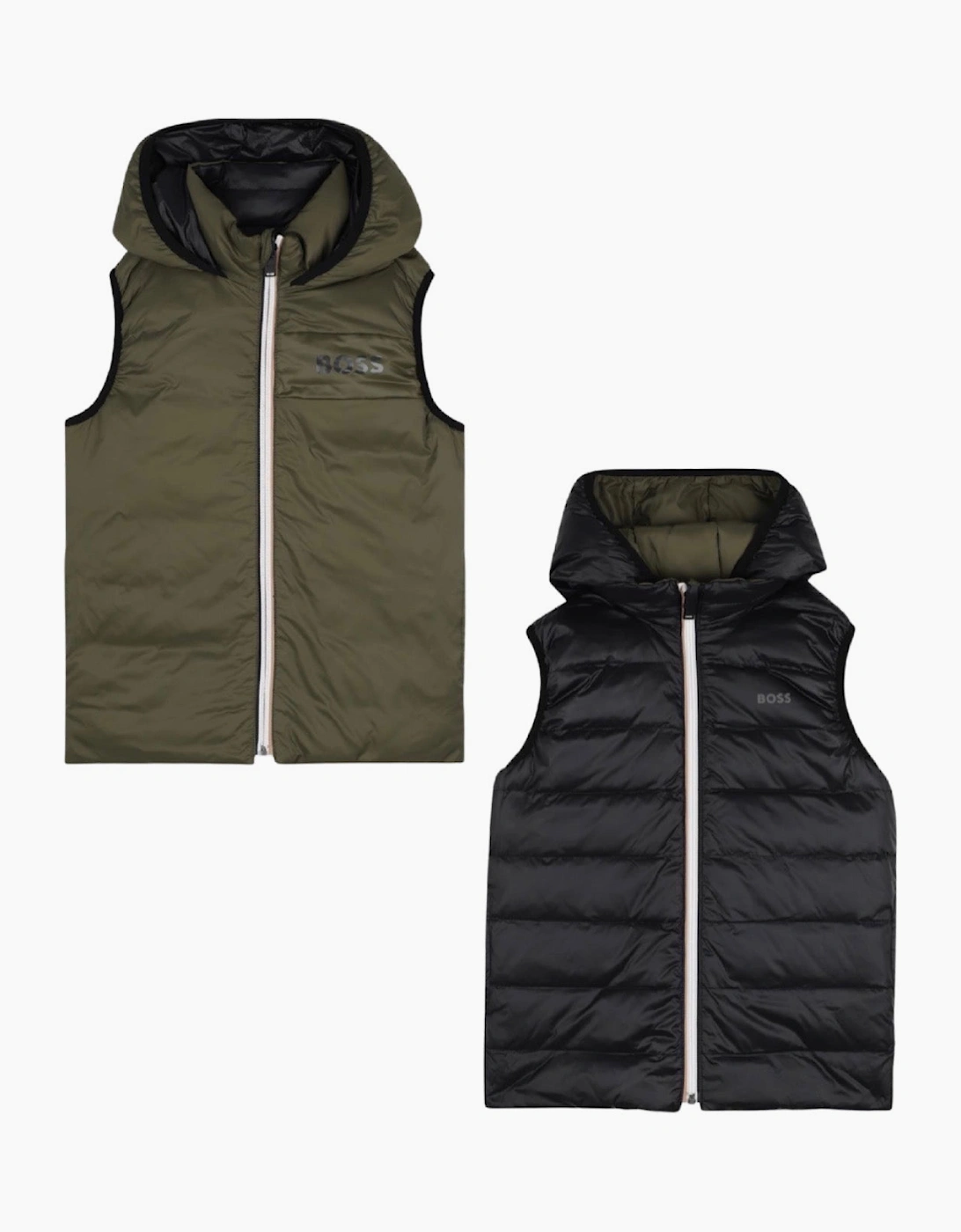 BOSS BOY OLIVE GREEN BODY WARMER/GILET J53436