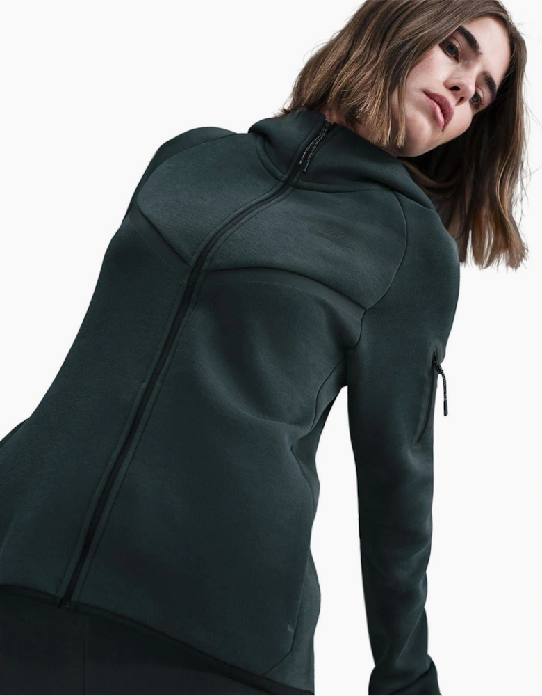 Tech Solid Patterned Hooded Neck Jacket
