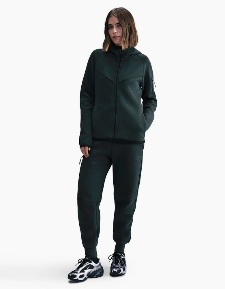 Tech Solid Patterned Hooded Neck Jacket