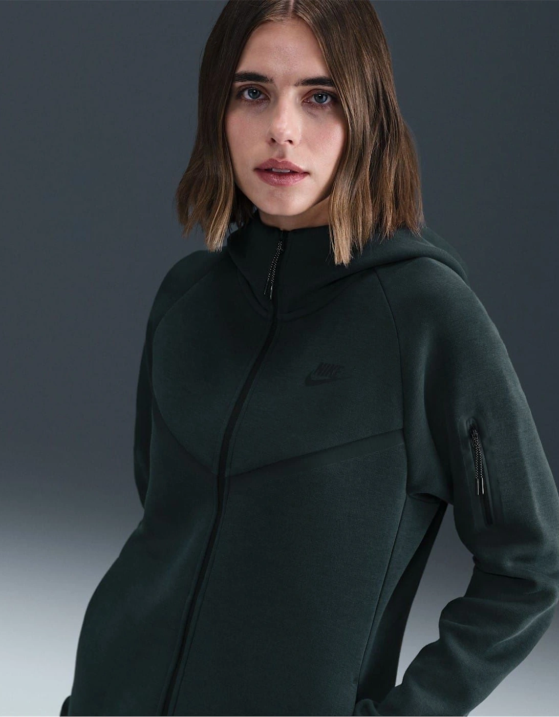 Tech Solid Patterned Hooded Neck Jacket