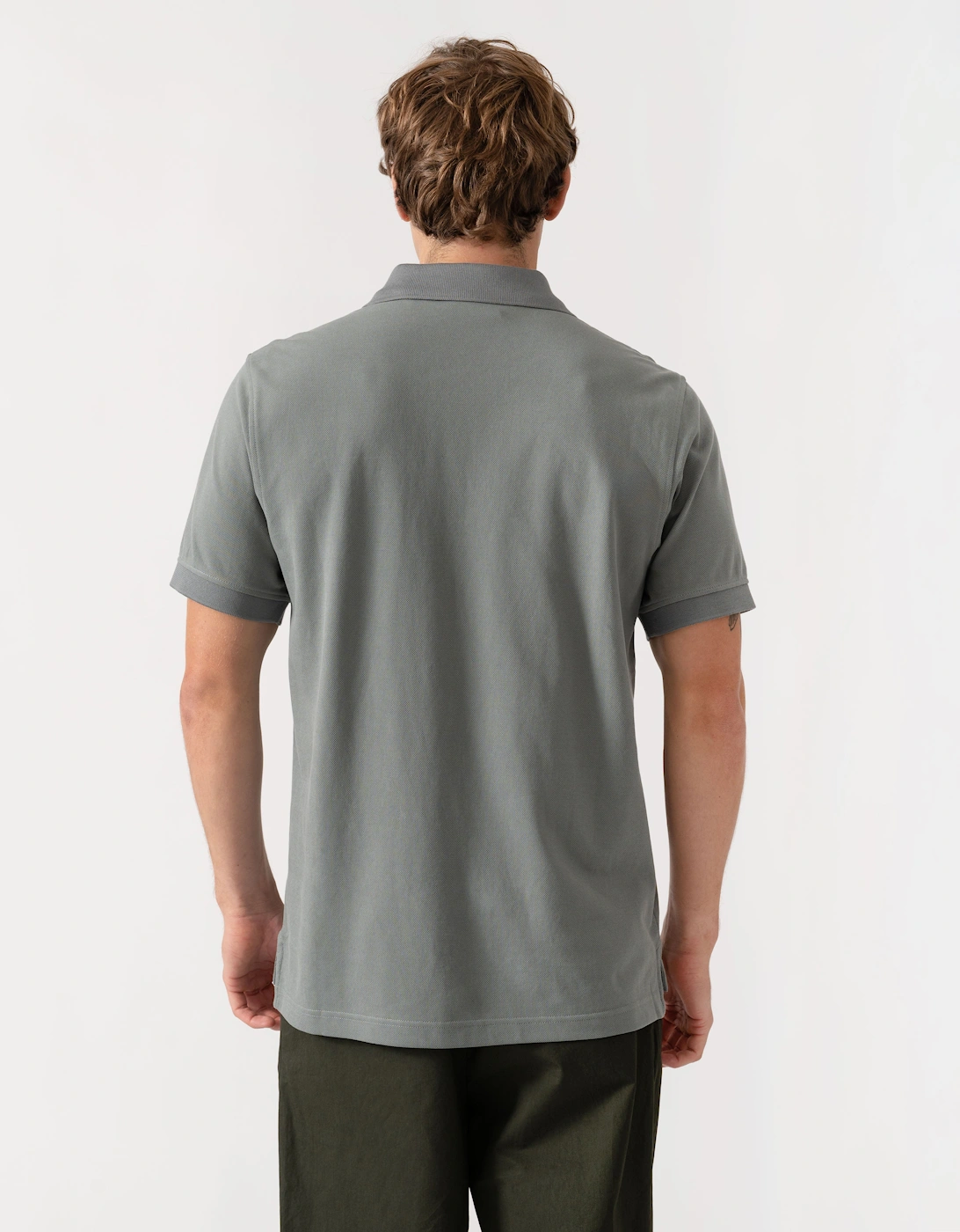 Belstaff Mens Logo Polo - Atlantic Grey