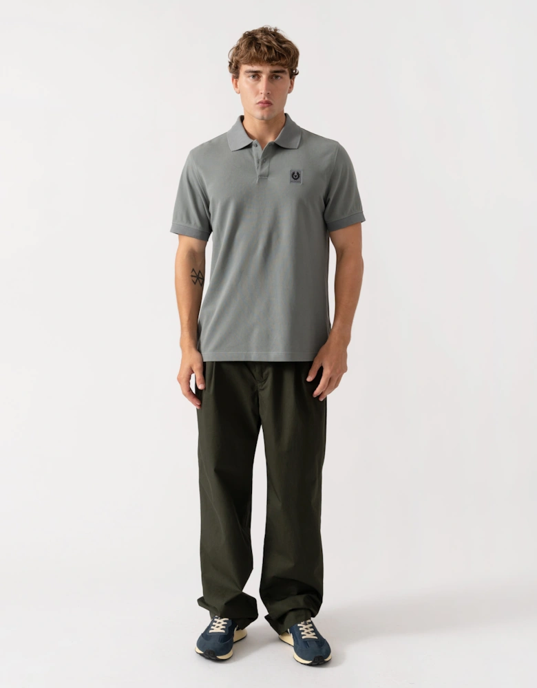 Belstaff Mens Logo Polo - Atlantic Grey