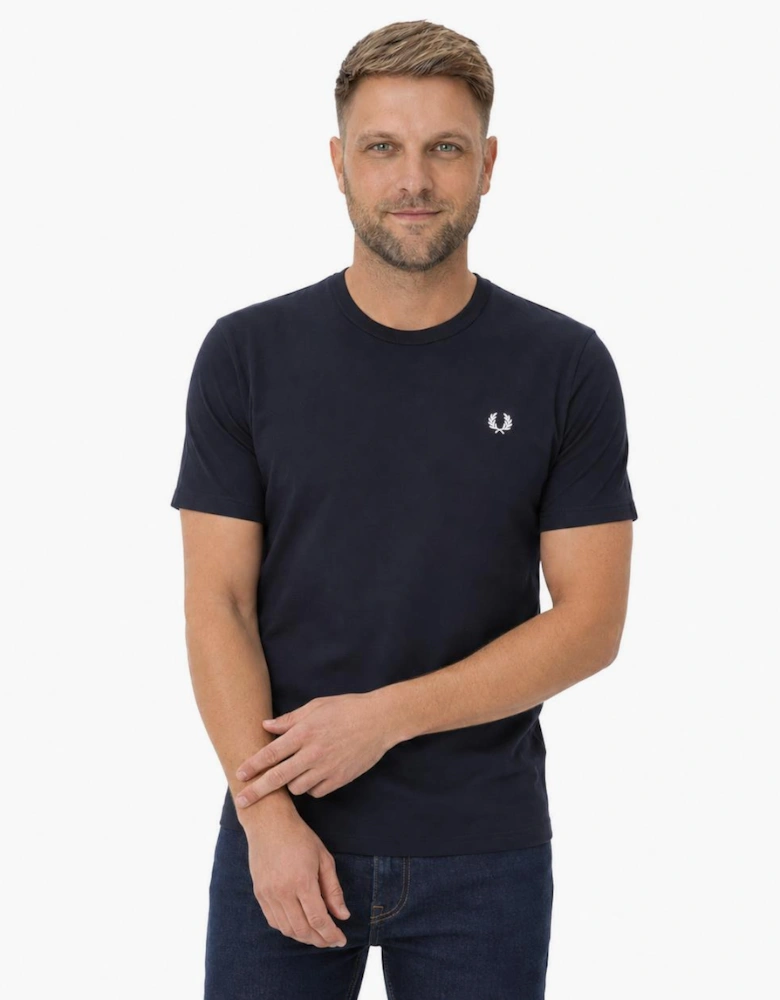 Fred Perry Crew Neck T-Shirt Navy Blue