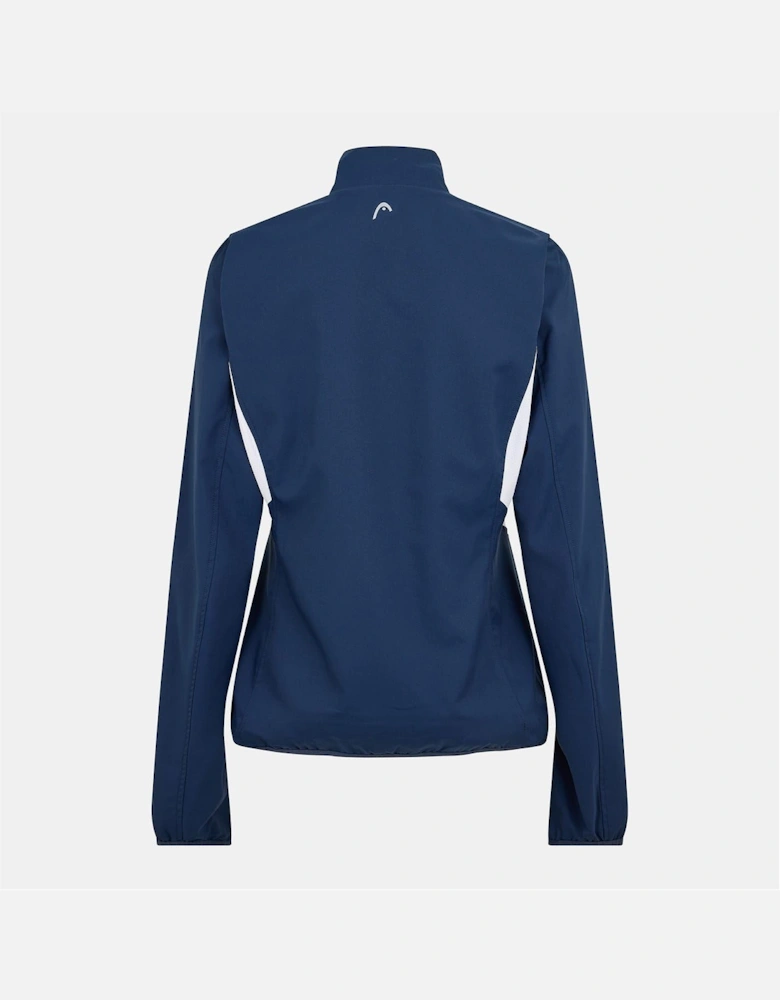 Club Solid Patterned Full Zipper Track Jacket with Logo