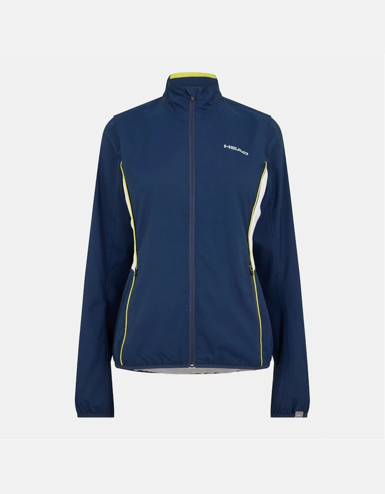 Club Solid Patterned Full Zipper Track Jacket with Logo