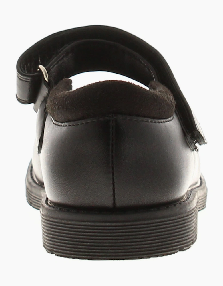 Princess Stardust Girls School Shoes Heartful black UK Size