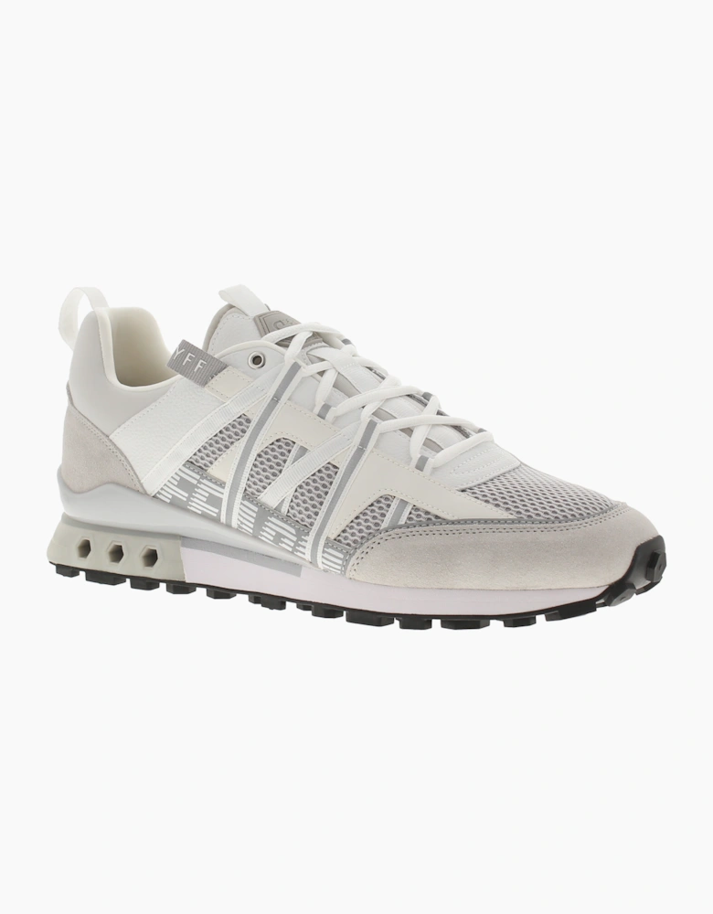 CRUYFF Mens Trainers Fearia Futura Lace Up white silver UK Size