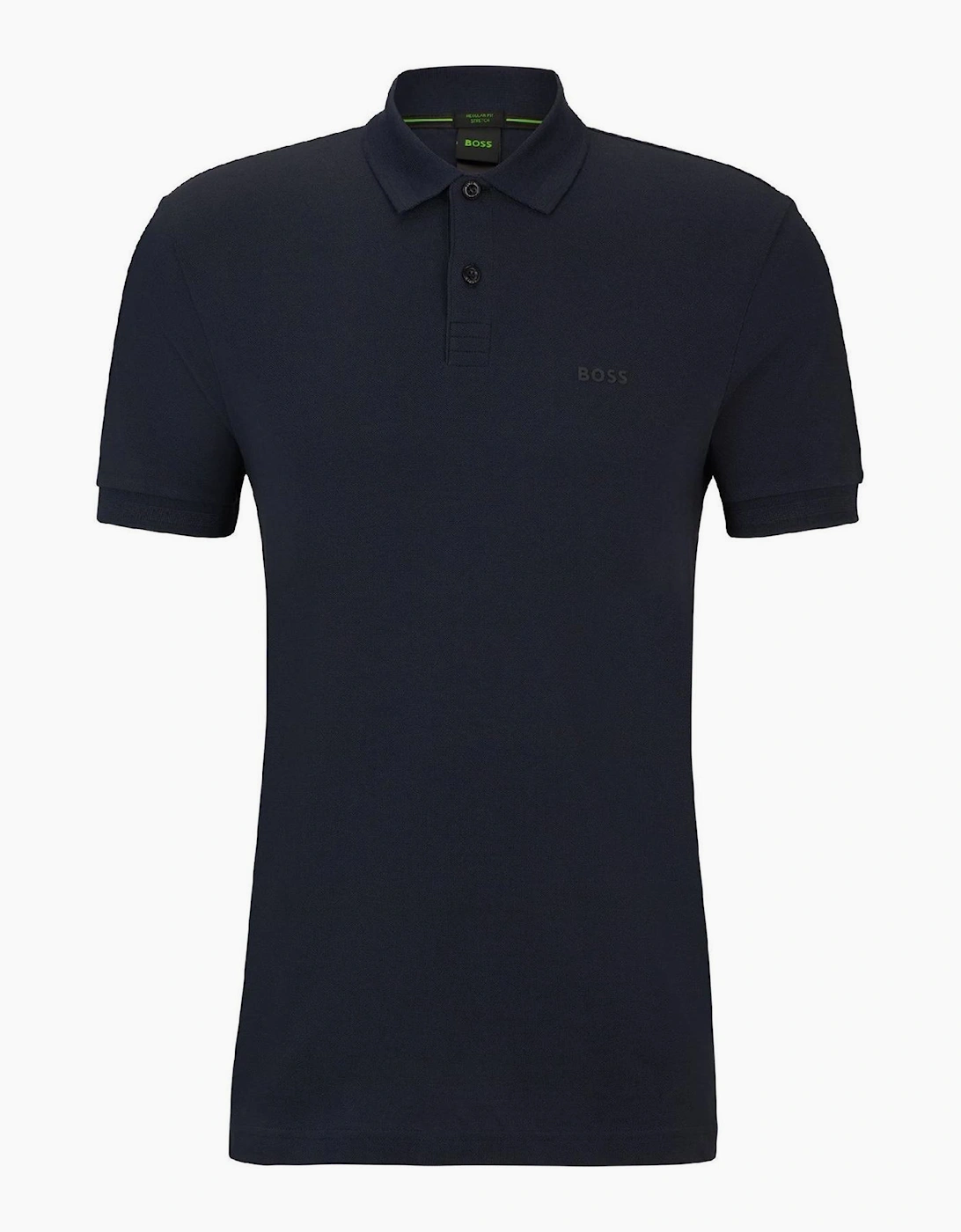 Boss Hugo Boss Men's Collared Neck Short Sleeve Regular Fit Shirt - Navy