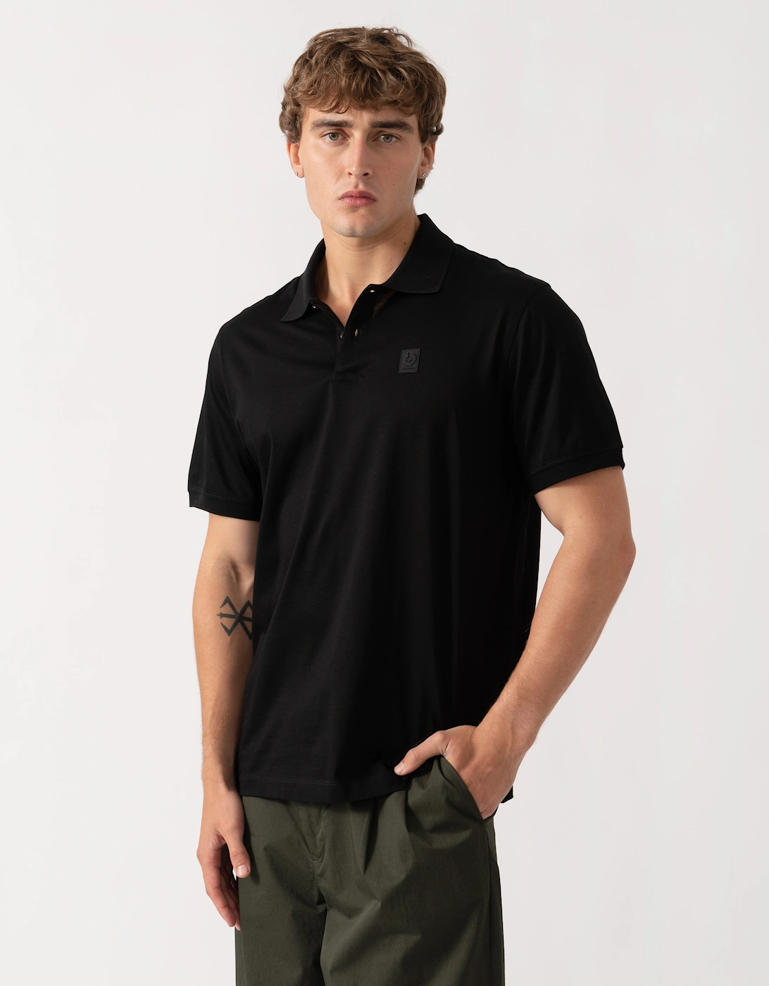 Belstaff Mens Steel Polo Shirt - Black