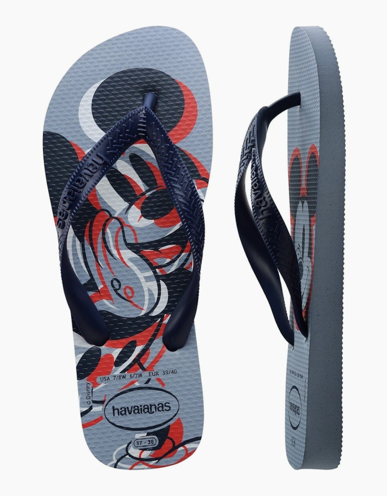 Mickey Mouse Graphic Flip Flops