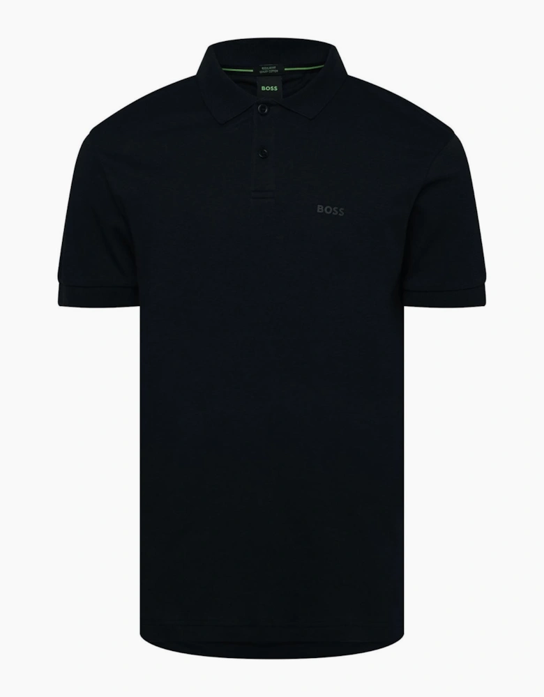 Wordmark Collared Neck Short Sleeve Polo Shirt