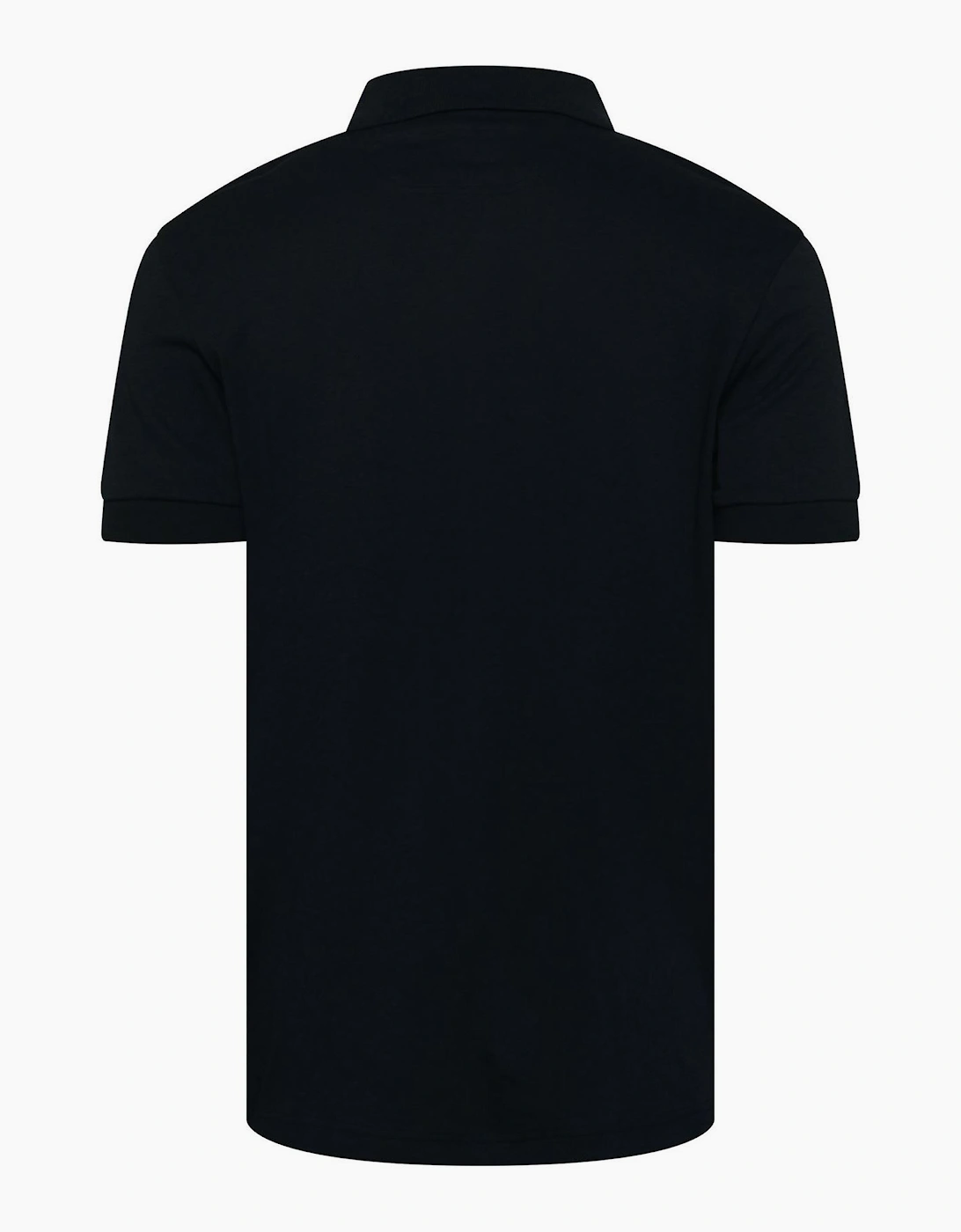 Wordmark Collared Neck Short Sleeve Polo Shirt