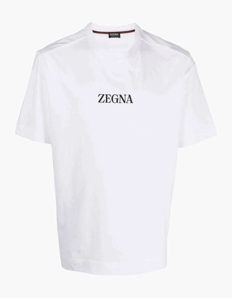 Zegna Logo Print T-Shirt White