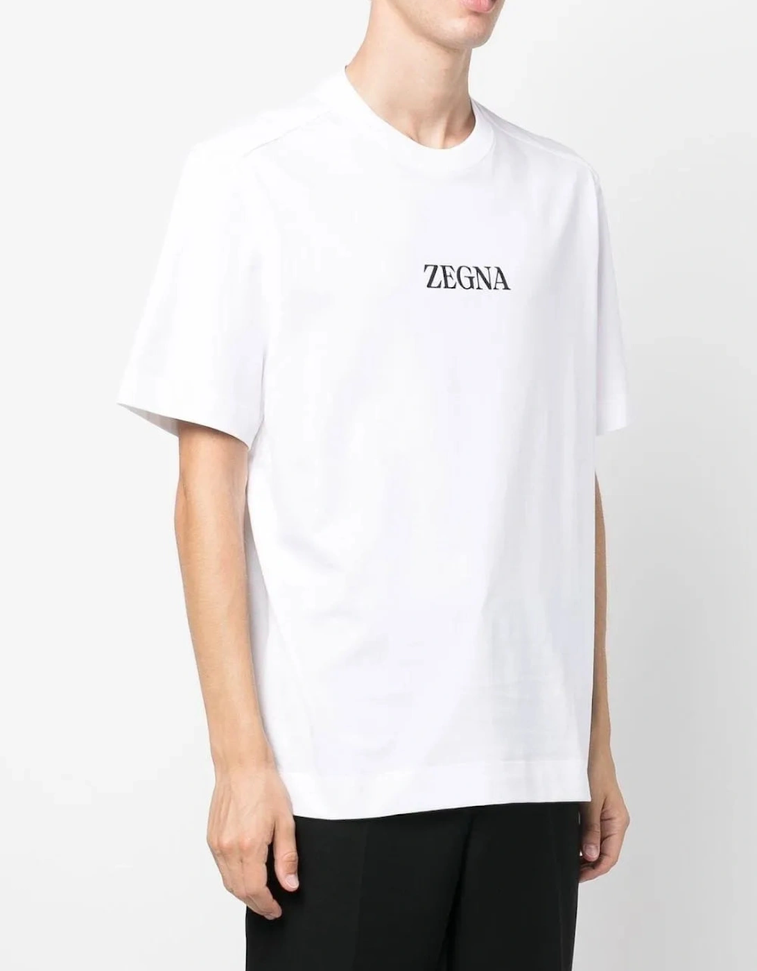 Zegna Logo Print T-Shirt White