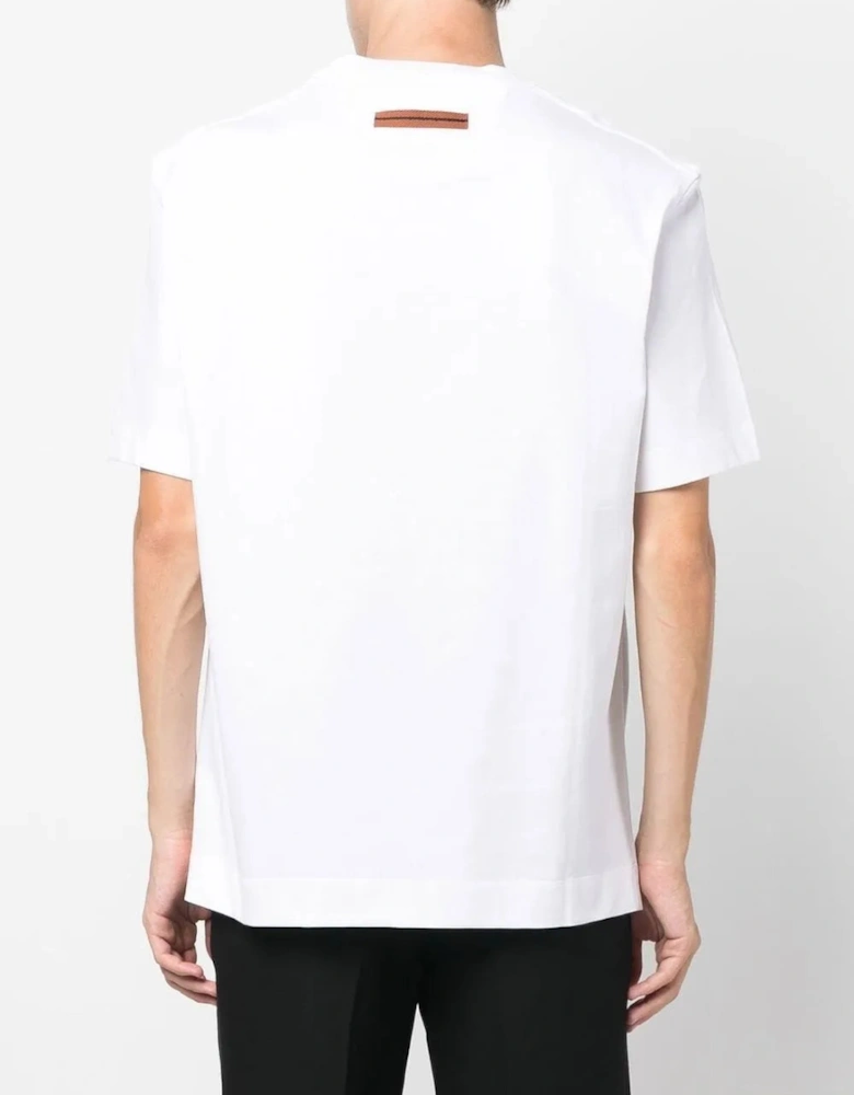 Zegna Logo Print T-Shirt White
