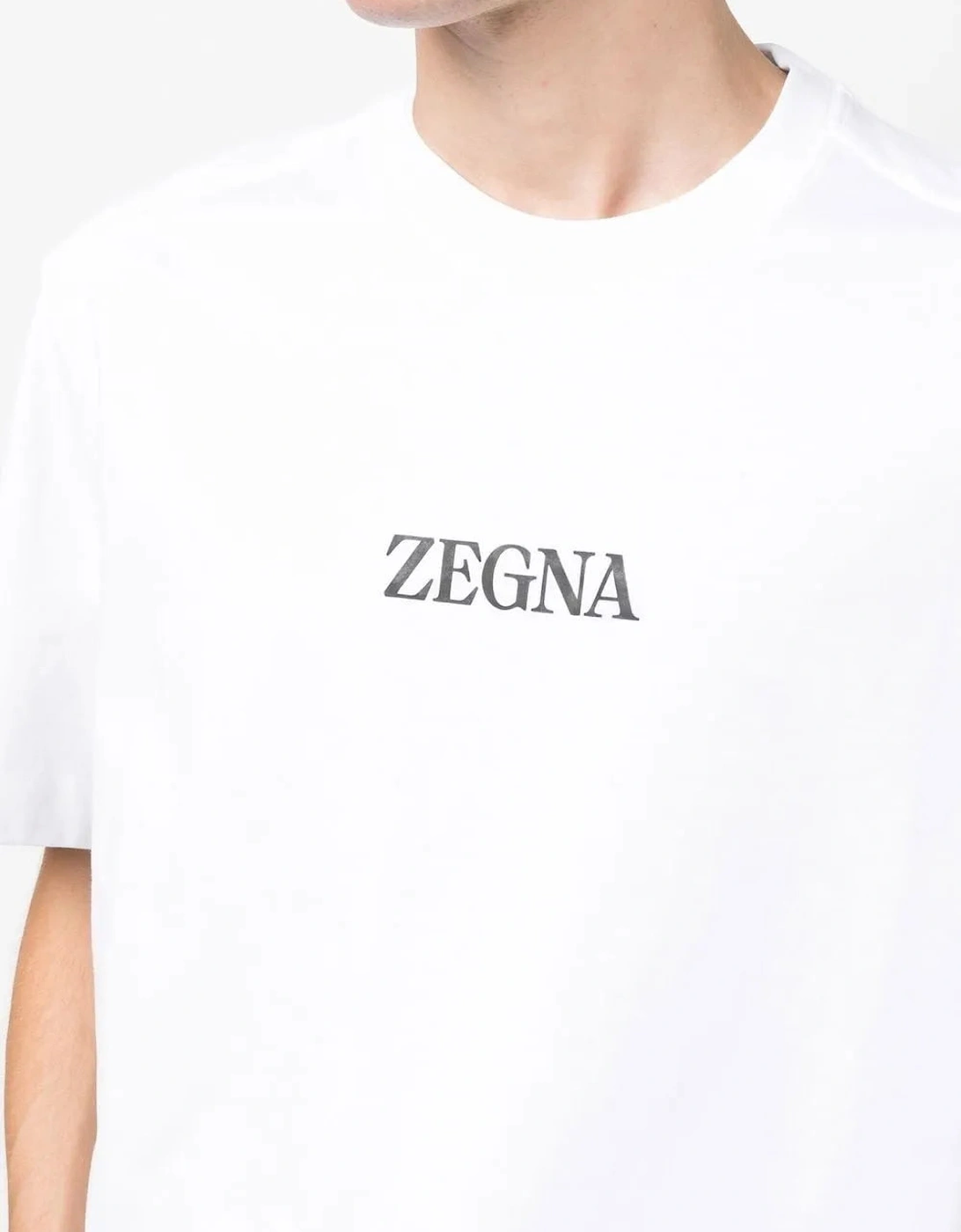 Zegna Logo Print T-Shirt White