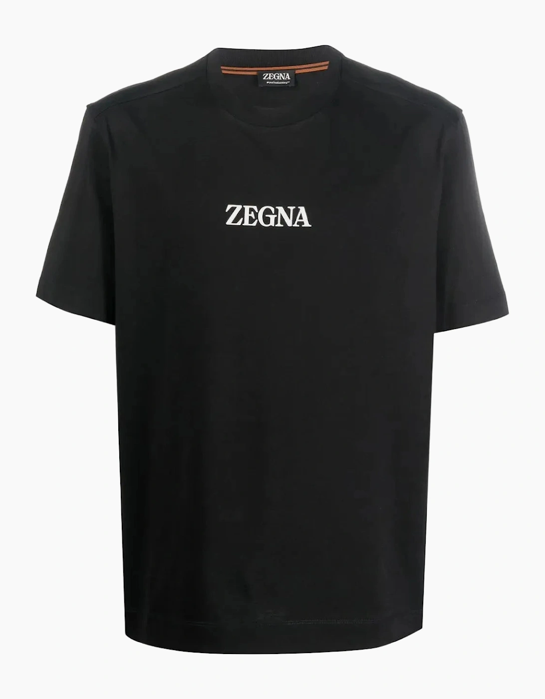 Zegna Logo Print T-Shirt Black