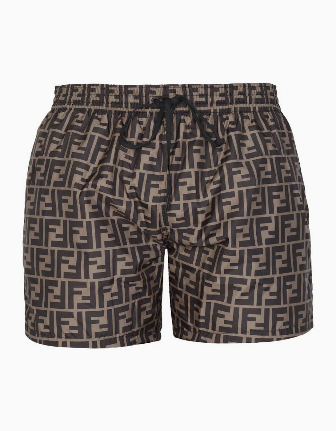 Fendi FF Monogram Swim Shorts Brown