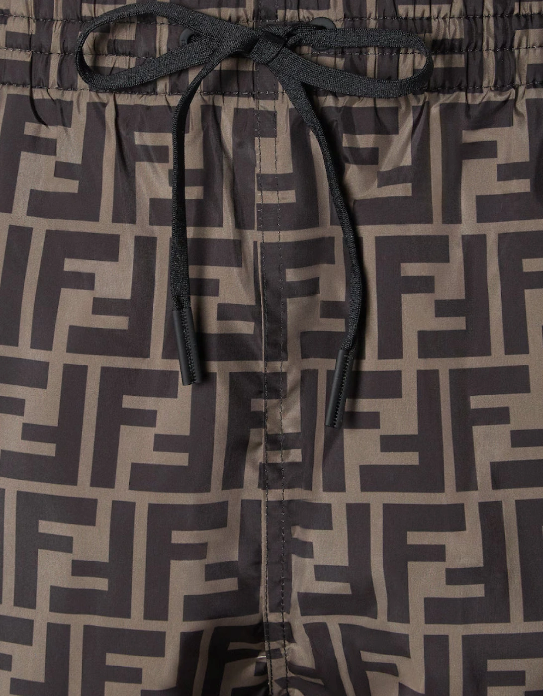 Fendi FF Print Swim Shorts Brown Monogram