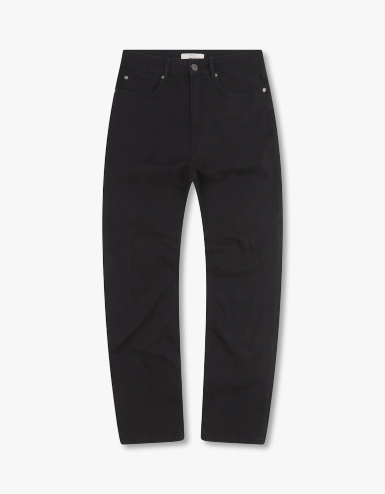 Vingt Quatre Straight Fit Washed Black Jeans
