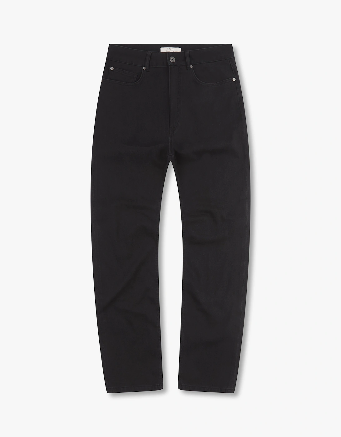 Vingt Quatre Straight Fit Washed Black Jeans