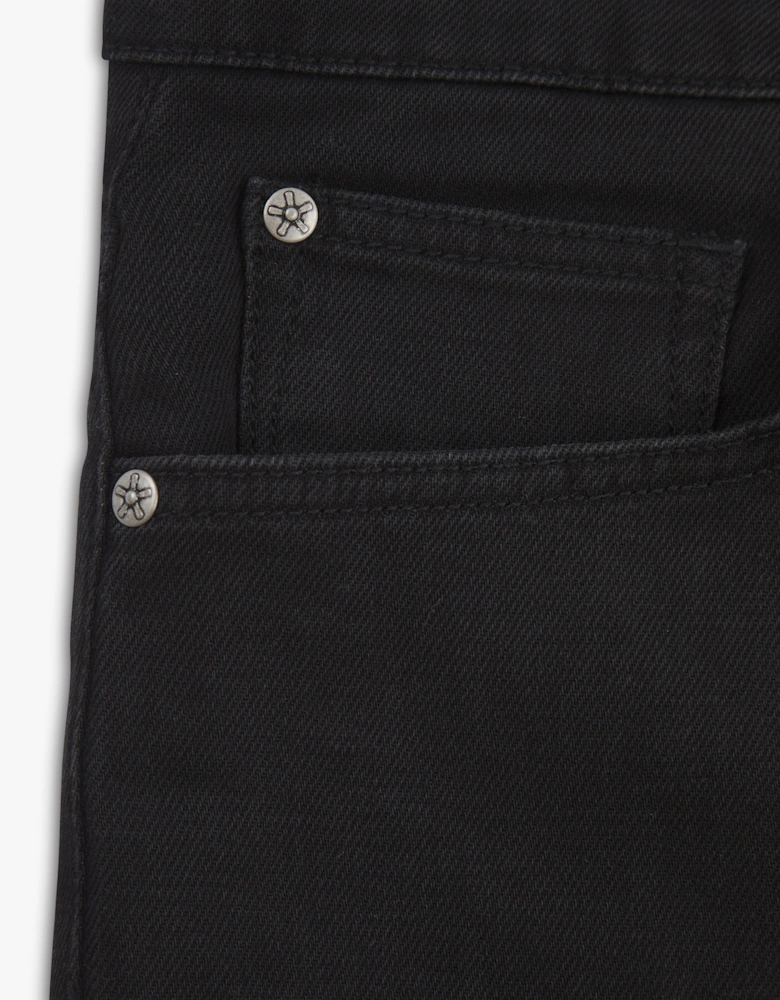 Vingt Quatre Straight Fit Washed Black Jeans