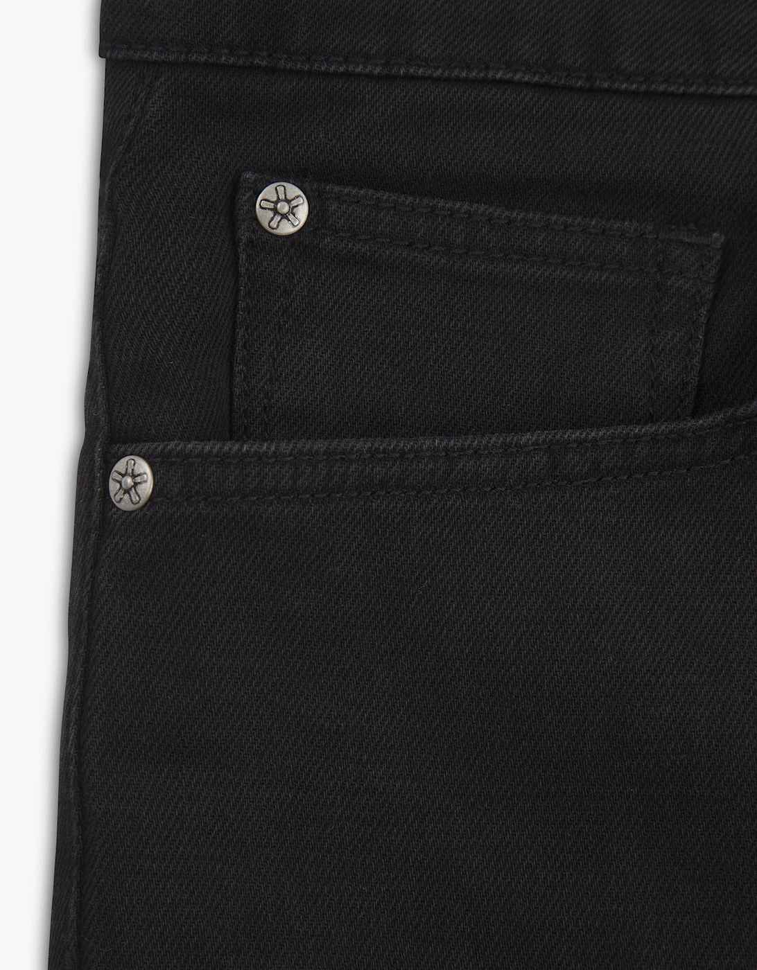 Vingt Quatre Straight Fit Washed Black Jeans
