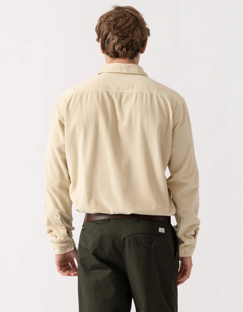 BOSS Orange Relegant 6 Mens Long Sleeve Cotton Shirt - Light Beige 271