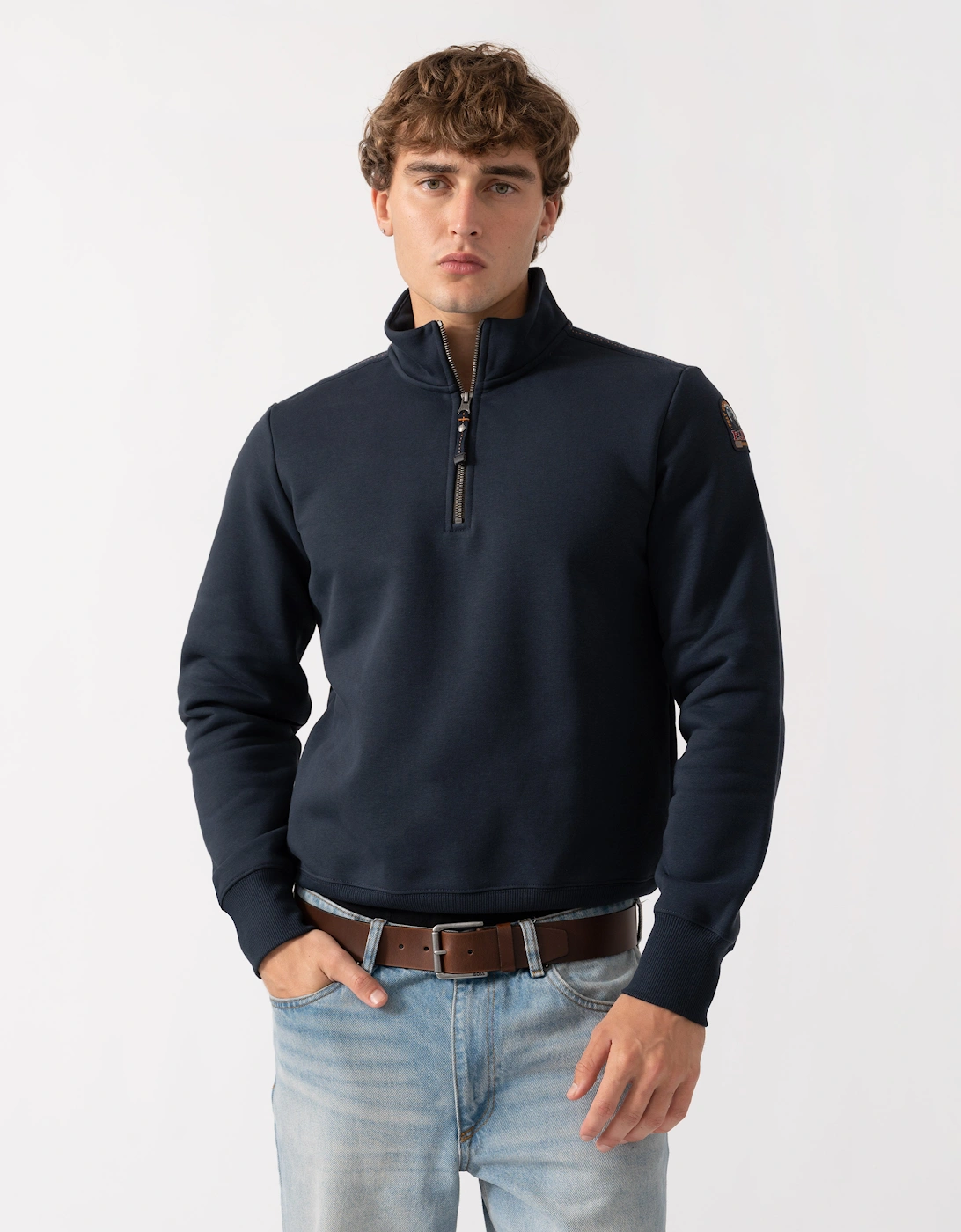 Parajumpers Men's Parajumpers Broad Peak Mens Quarter Zip Sweatshirt - Blue Navy 316