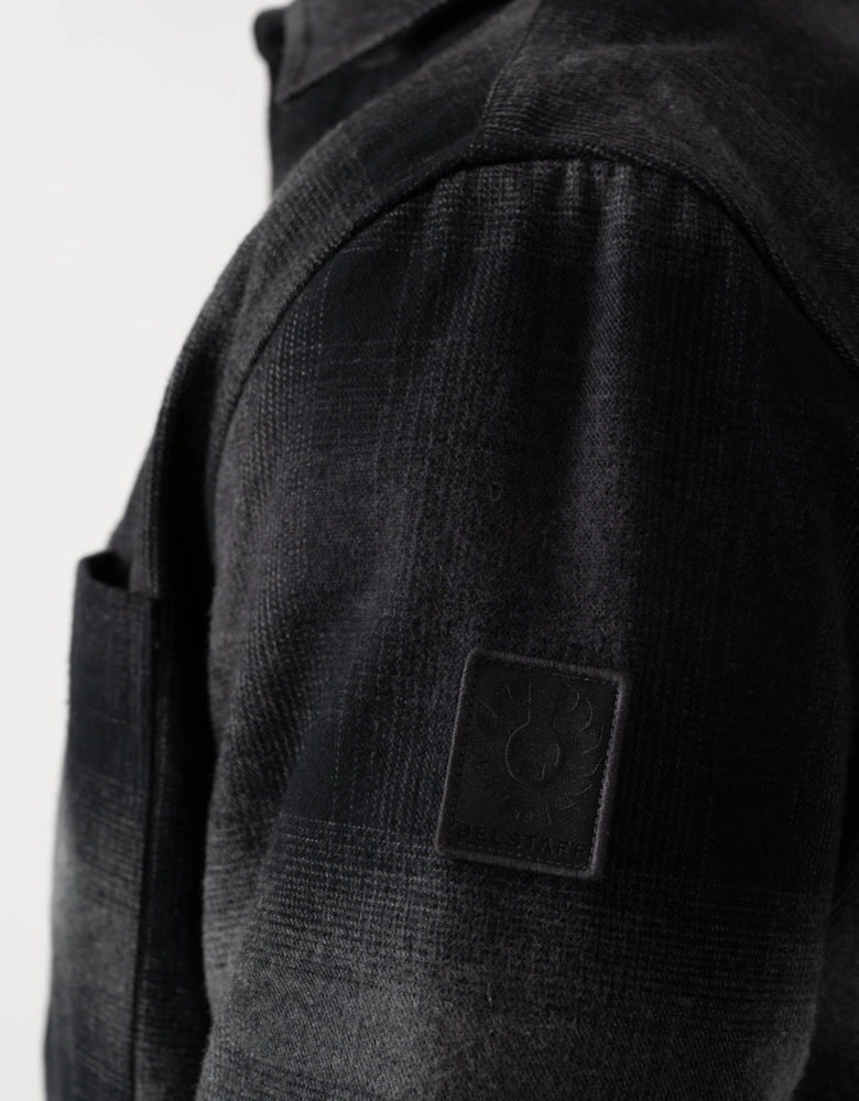 Belstaff Mens Outpost Shirt Brushed Cotton Flannel - Black
