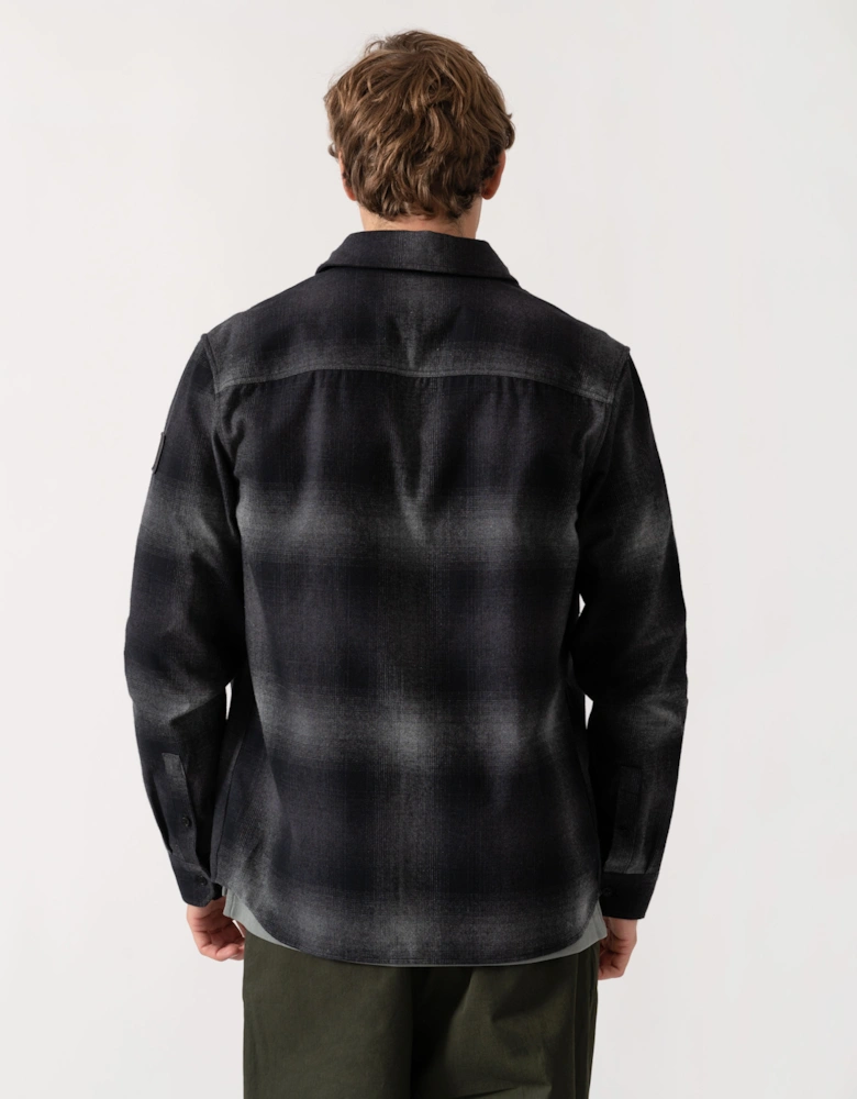 Belstaff Mens Outpost Shirt Brushed Cotton Flannel - Black