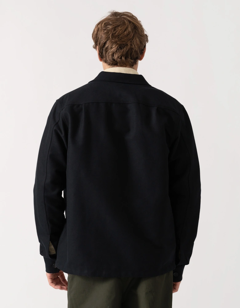 Fred Perry Mens Brushed Twill Overshirt - Black 184