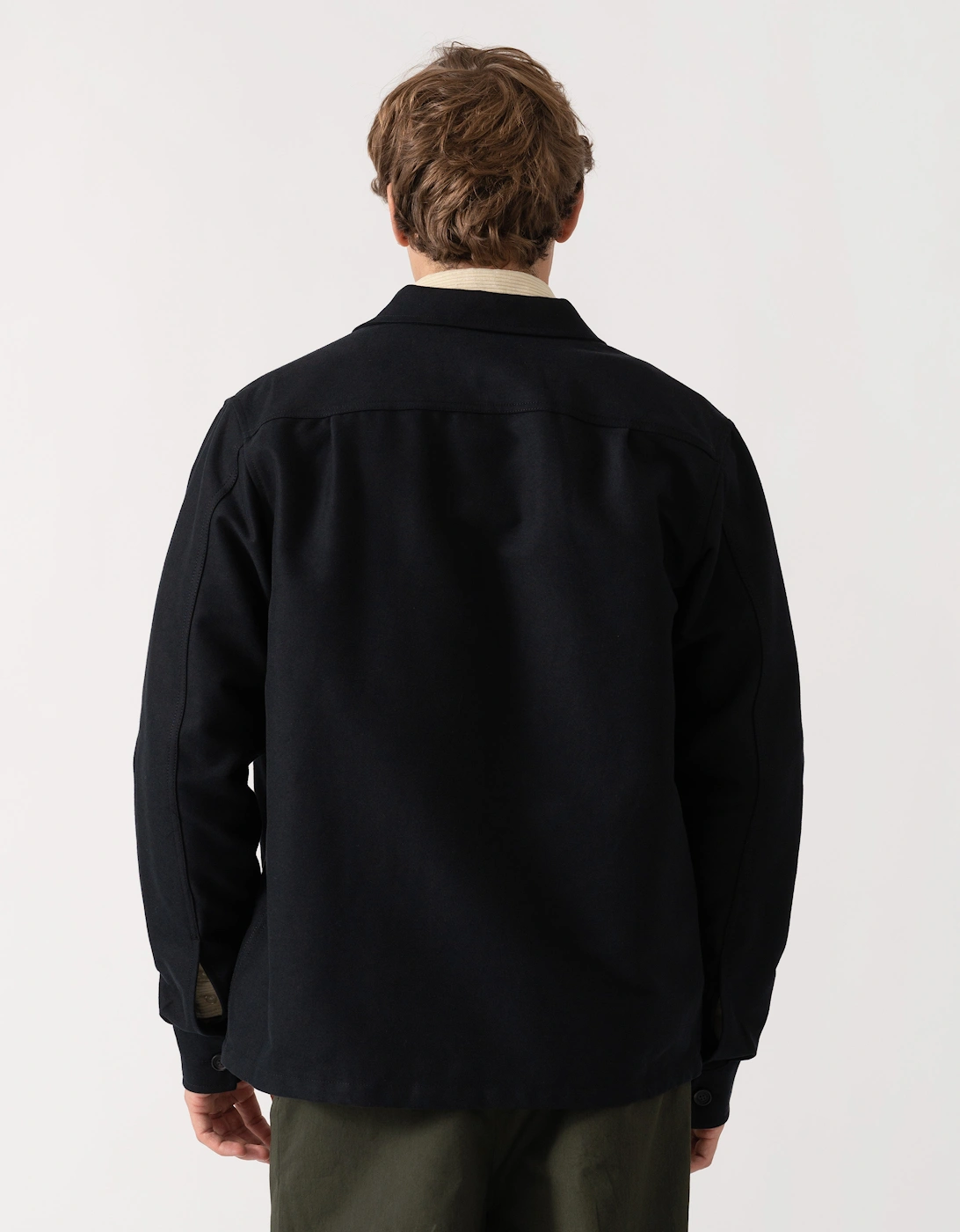 Fred Perry Mens Brushed Twill Overshirt - Black 184