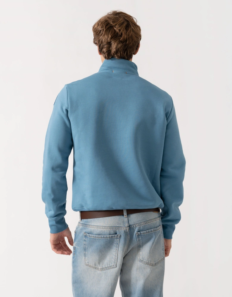 Parajumpers Broad Peak Mens Quarter Zip Sweatshirt - Sky Steel 138