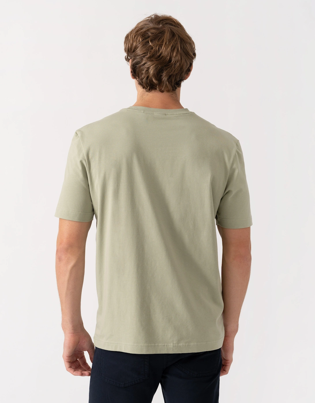 BOSS Orange TChup Mens Crew Neck Small Logo T-Shirt  - Open Green 370
