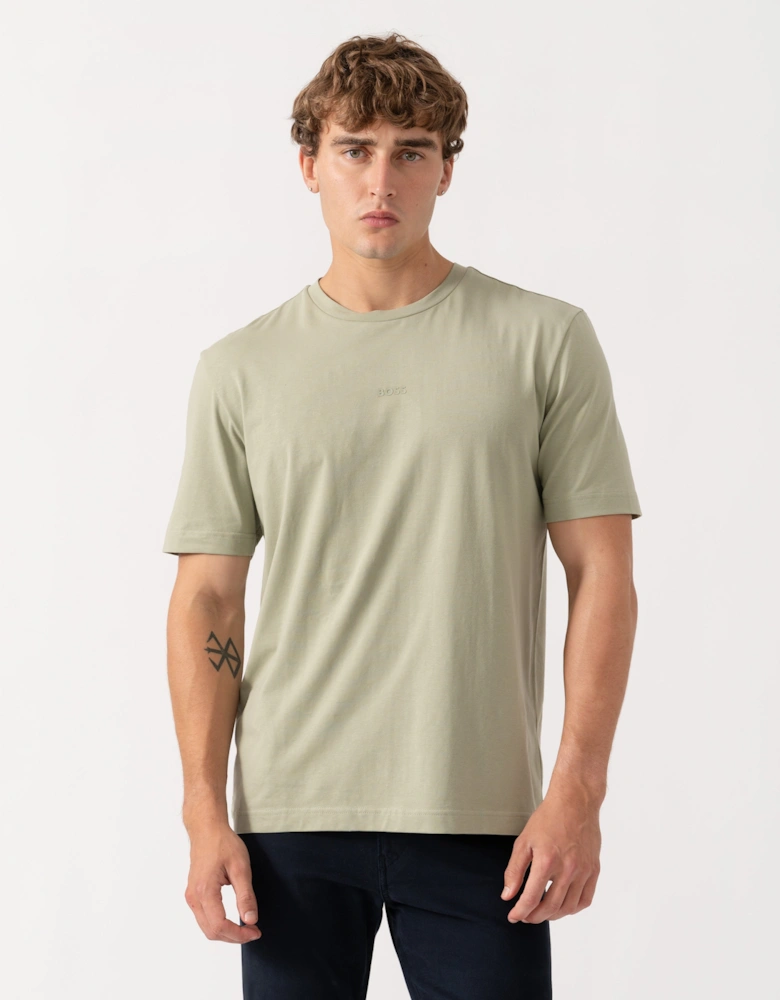 BOSS Orange TChup Mens Crew Neck Small Logo T-Shirt  - Open Green 370
