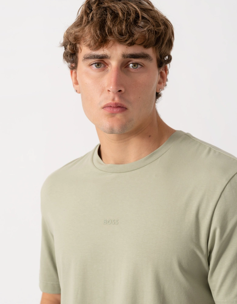 BOSS Orange TChup Mens Crew Neck Small Logo T-Shirt  - Open Green 370