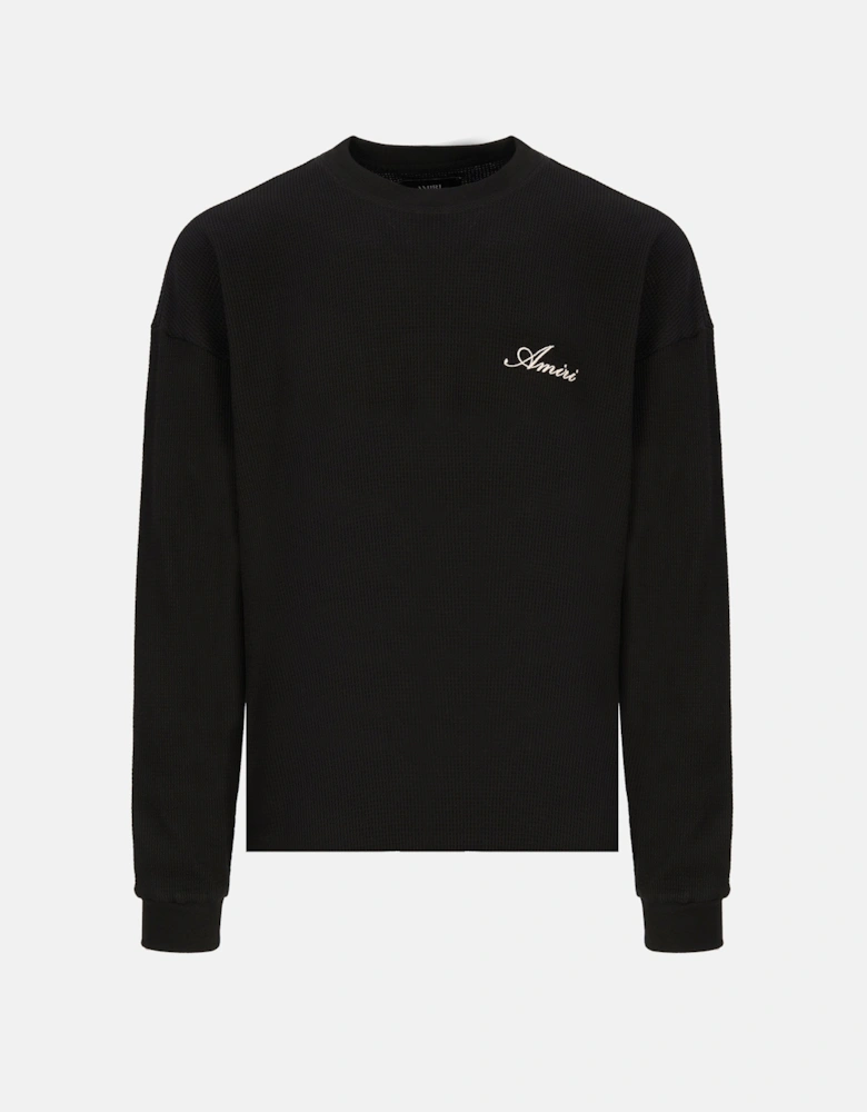 Smoking Wolf OS Waffle Crew Black