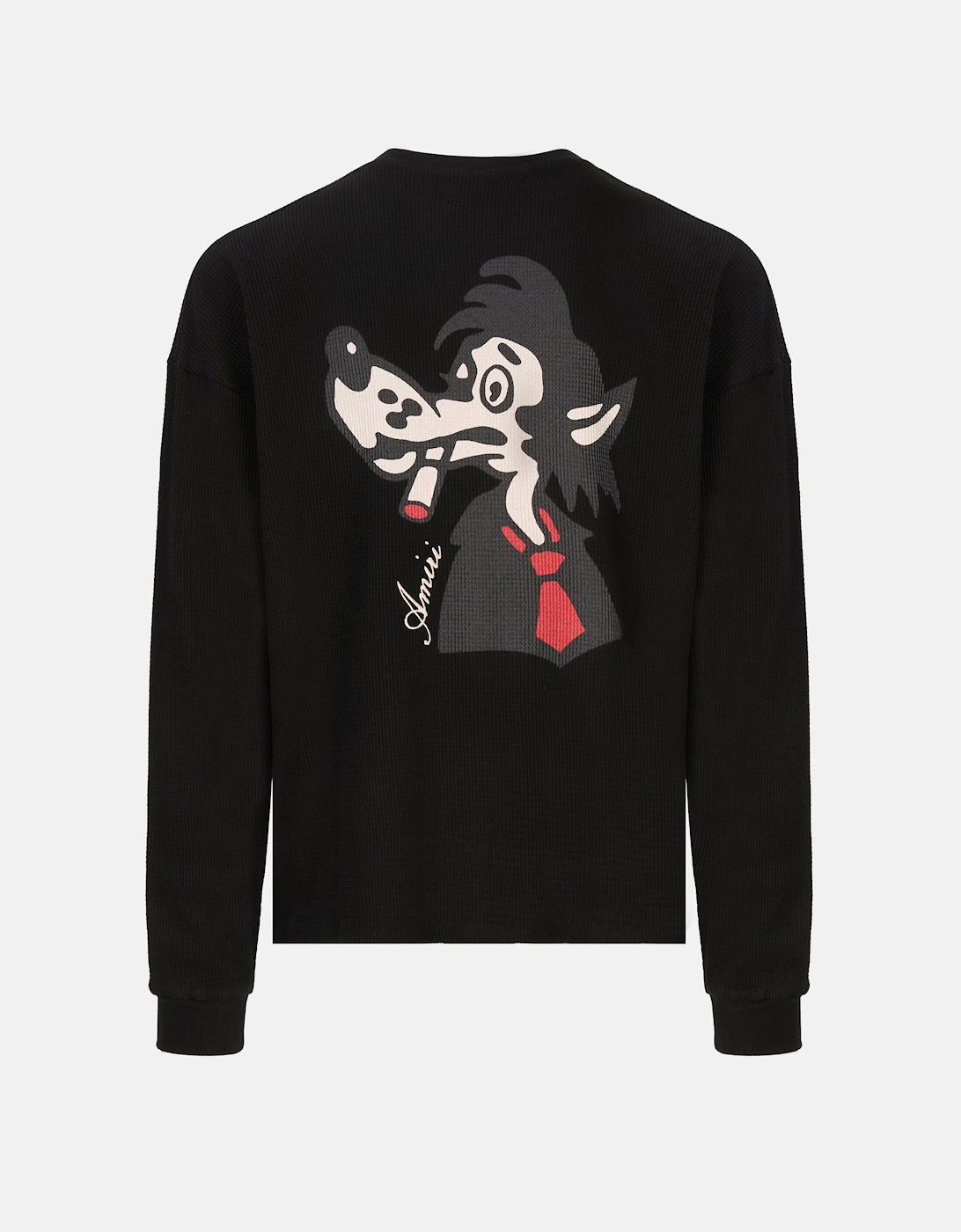 Smoking Wolf OS Waffle Crew Black