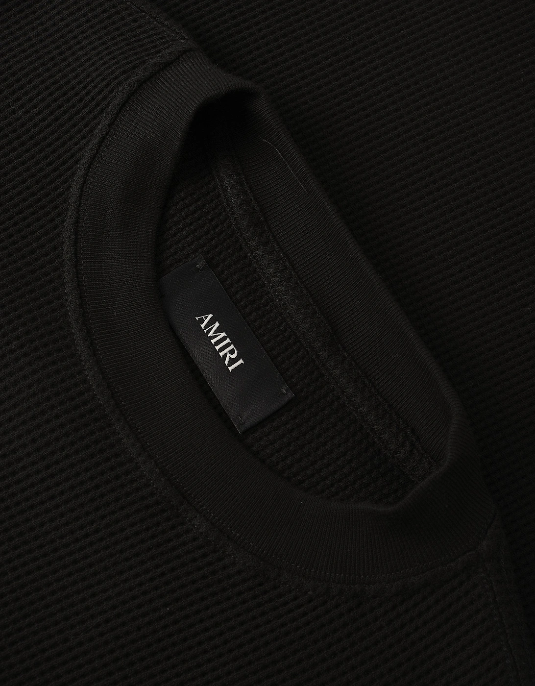 Smoking Wolf OS Waffle Crew Black
