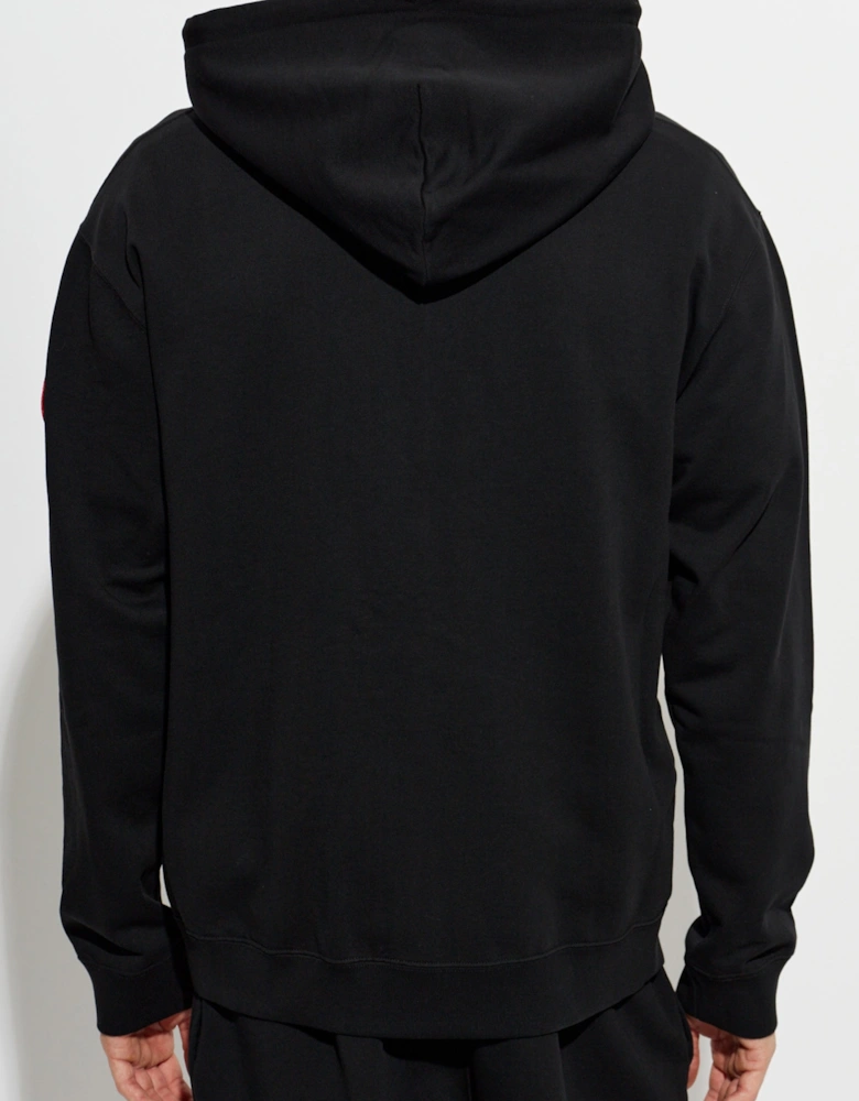 Loon Full Zip Hooded Top Black